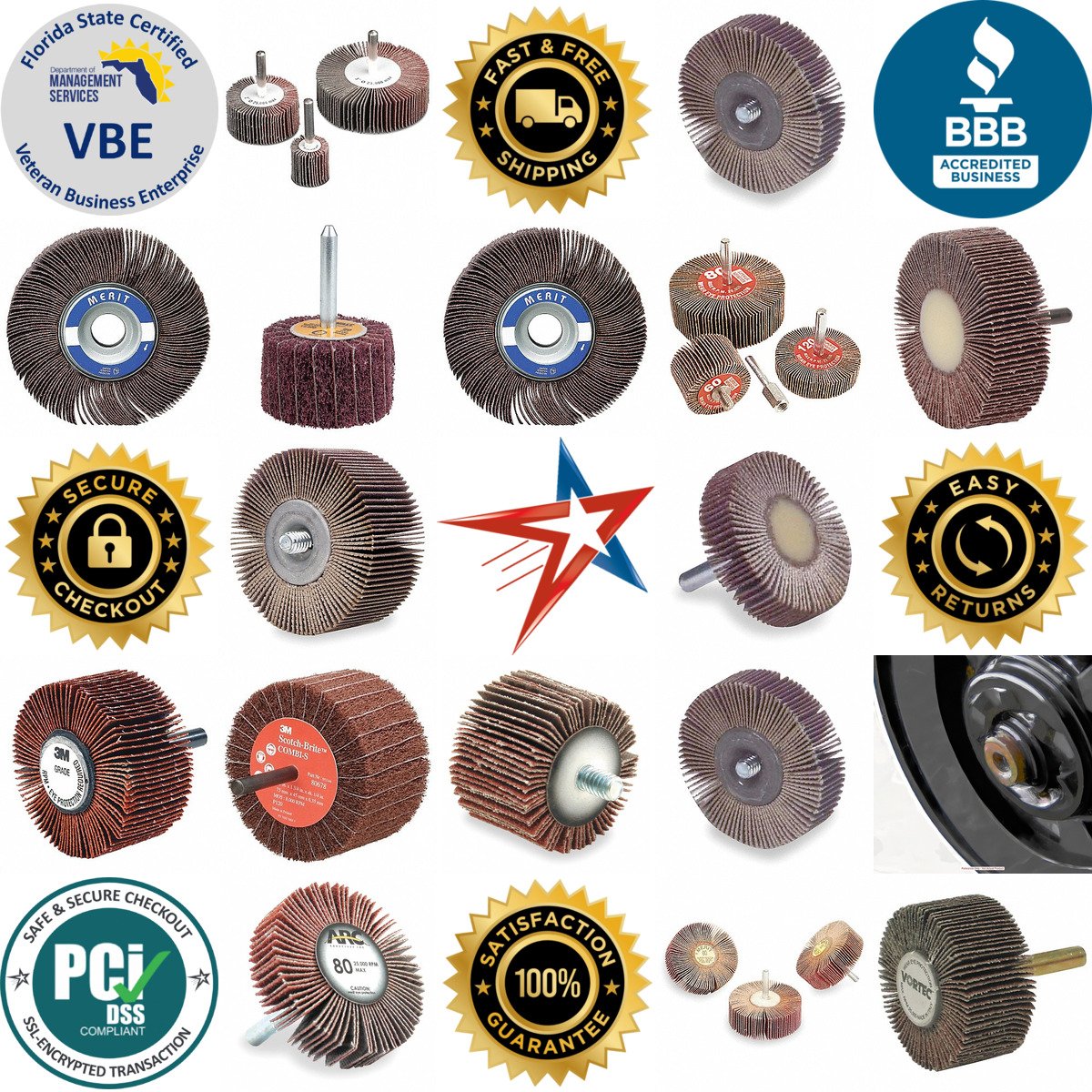 A selection of Mounted Flap Wheels products on GoVets