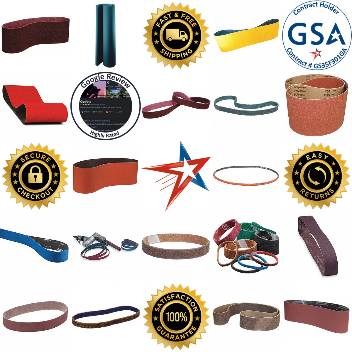 A selection of Sanding Belts products on GoVets