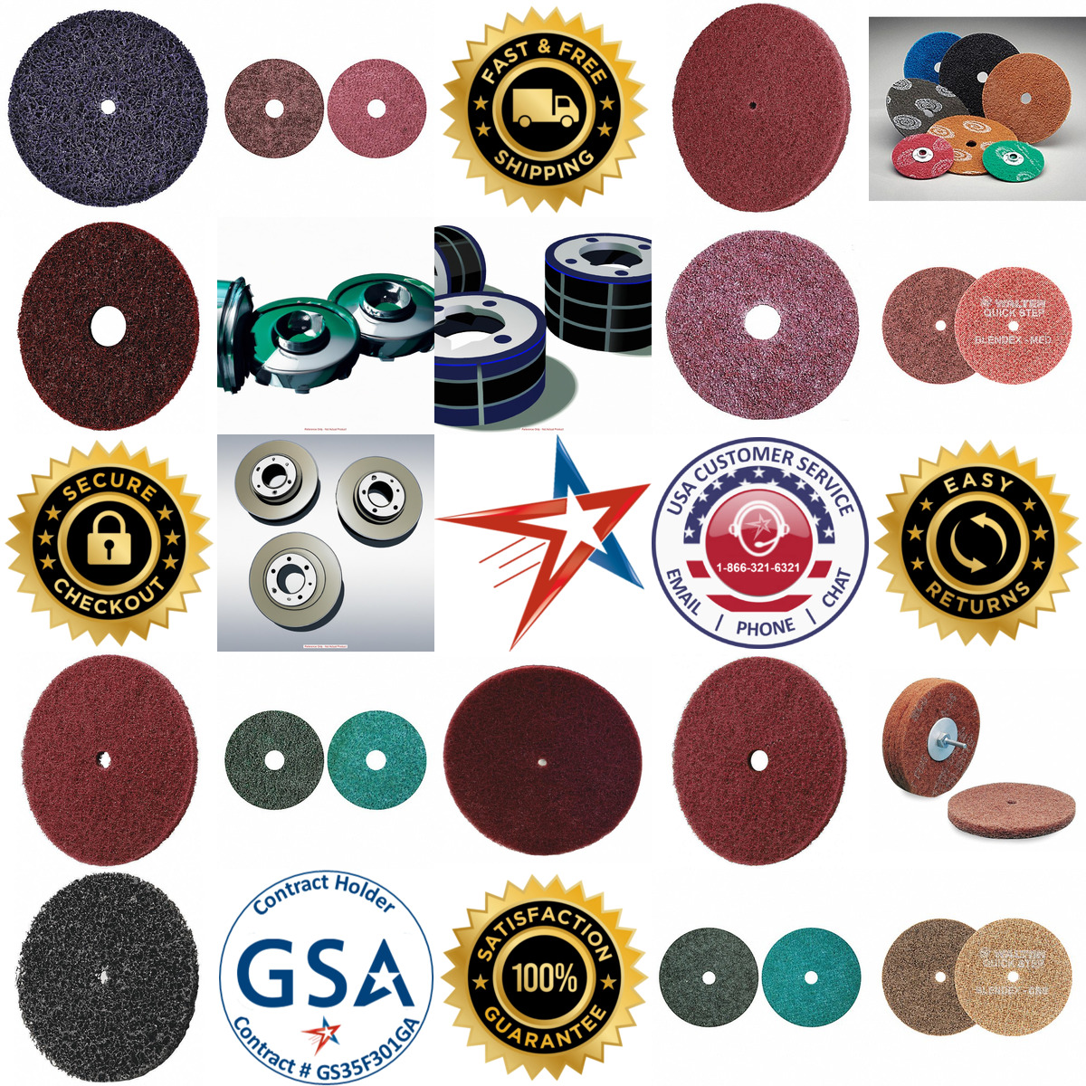 A selection of Non Woven Center Hole Discs products on GoVets