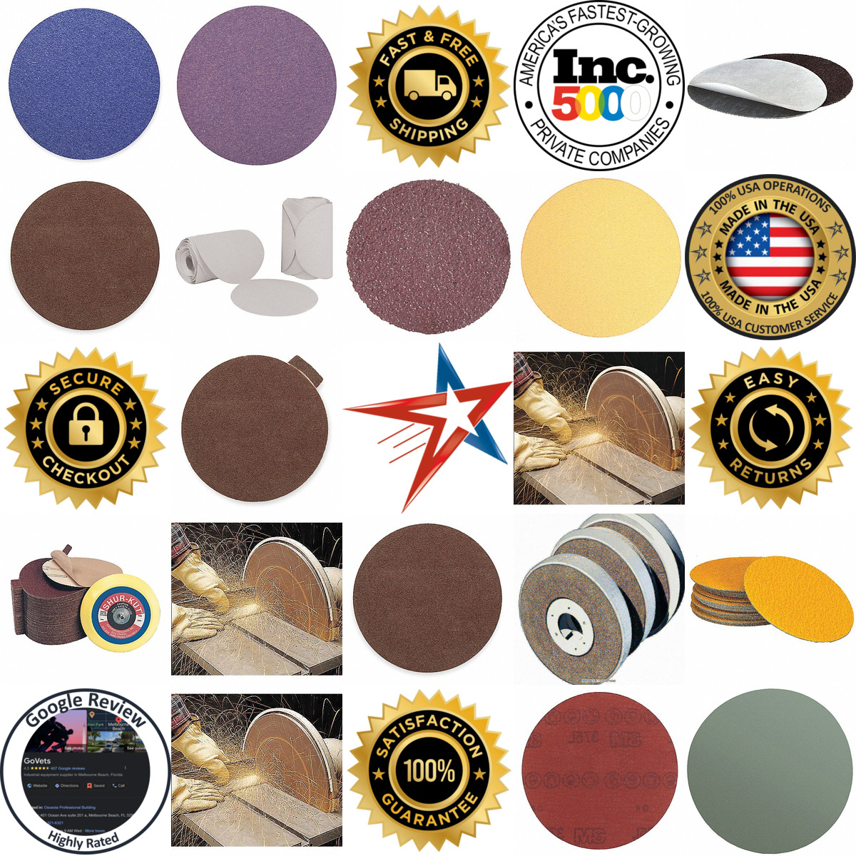 A selection of Pressure Sensitive Adhesive Discs products on GoVets