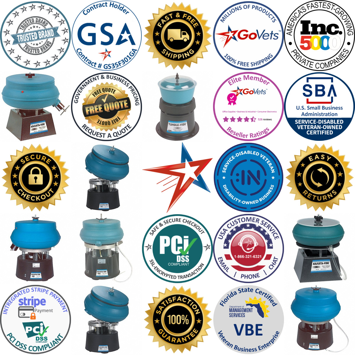 A selection of Vibratory Tumblers products on GoVets