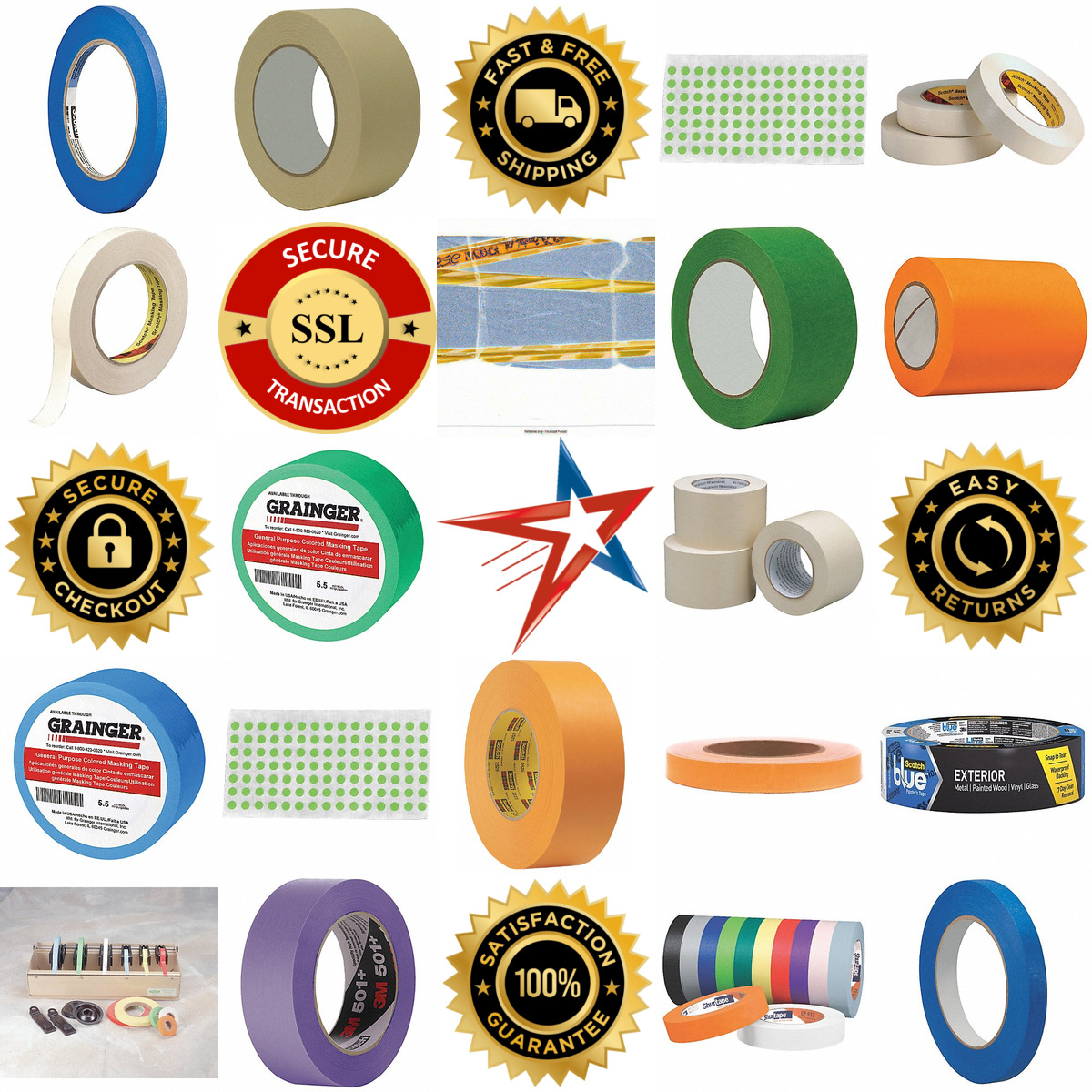 A selection of Masking and Surface Protection Tape products on GoVets