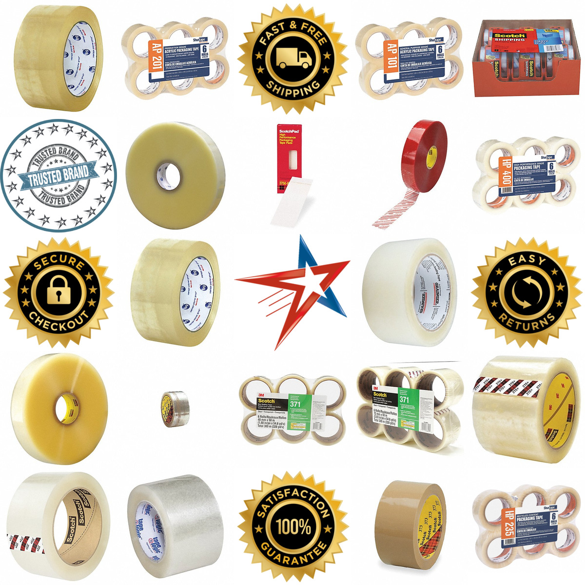 A selection of Packaging Tape products on GoVets