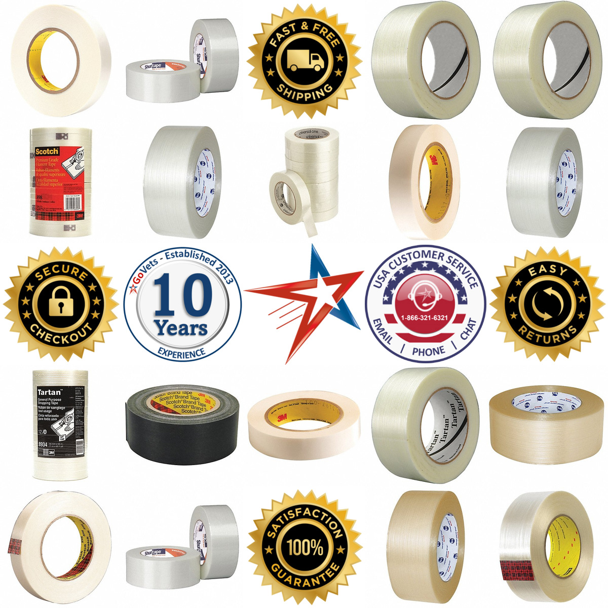 A selection of Strapping Tape products on GoVets