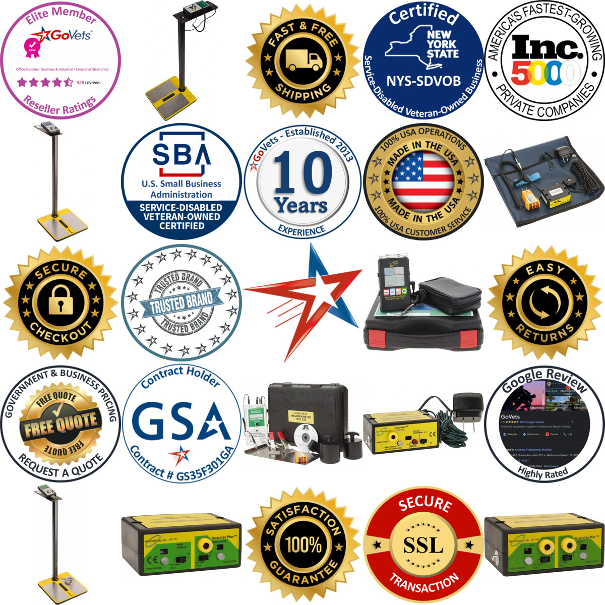 A selection of Pro Safe products on GoVets