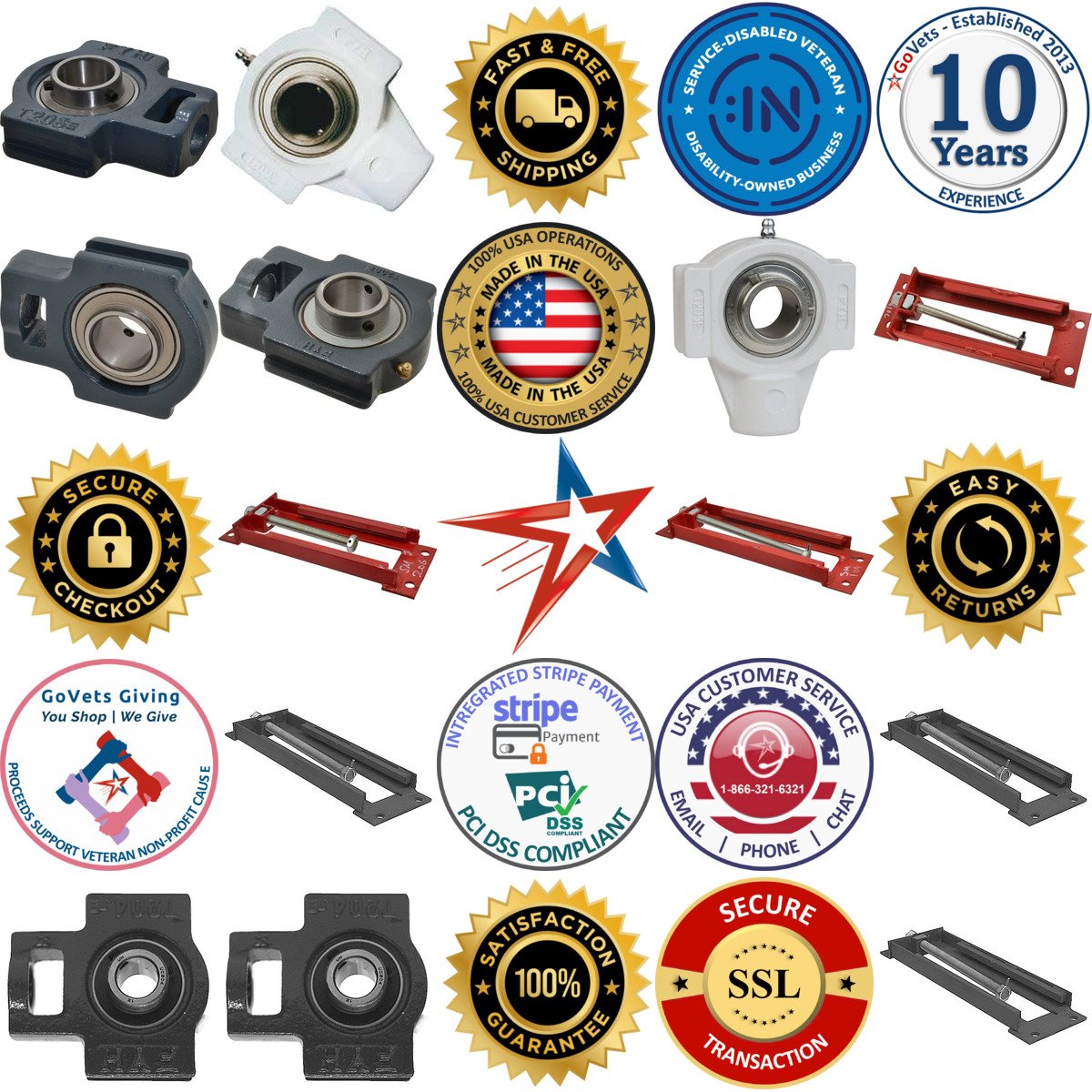 A selection of Bearing Take up Units and Frames products on GoVets