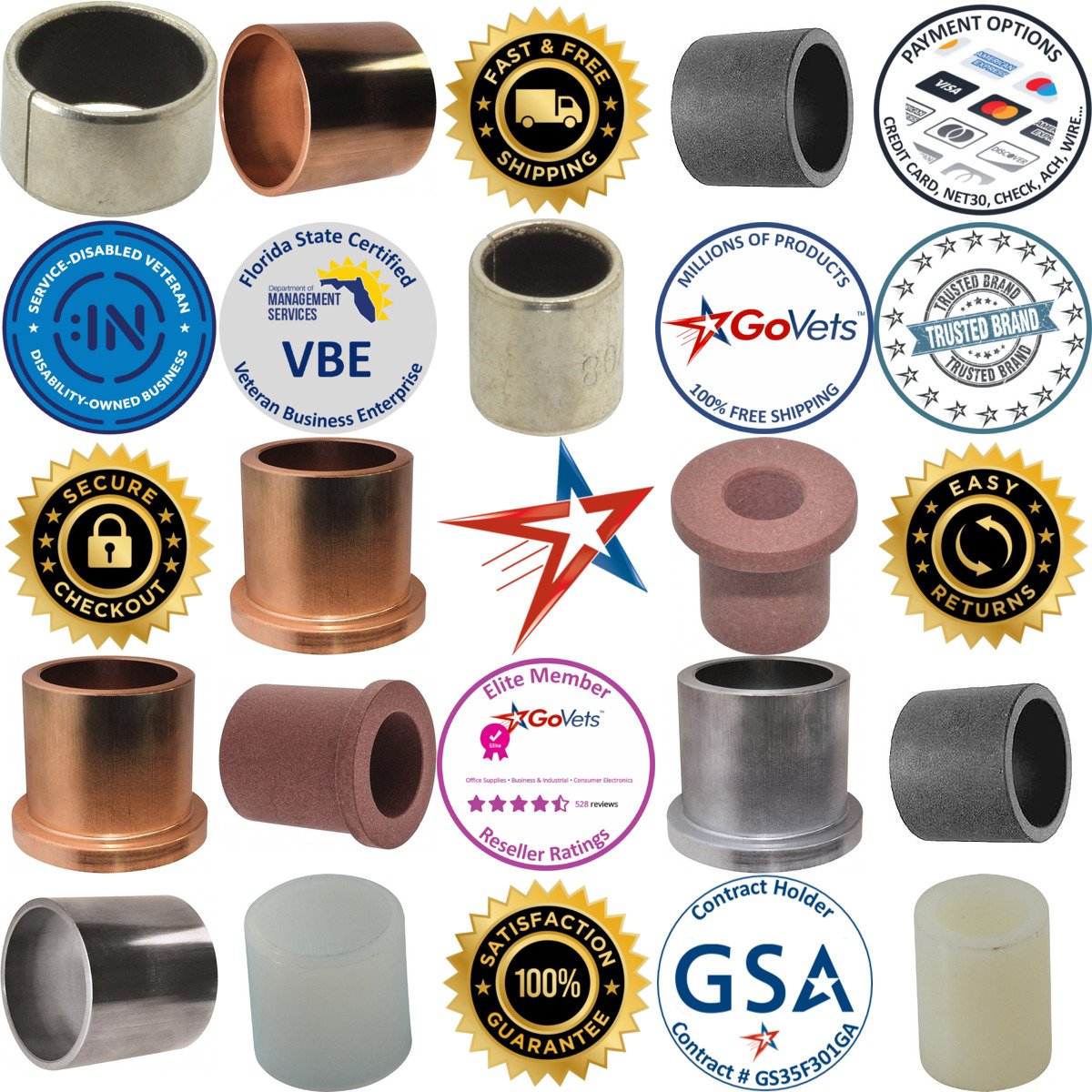 A selection of Bunting Bearing products on GoVets