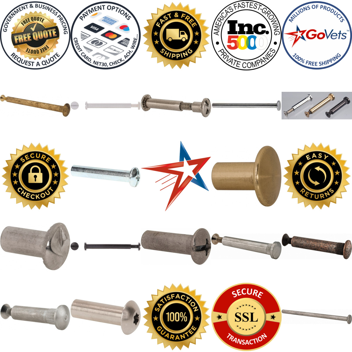 A selection of Sex Bolts and Binding Posts products on GoVets