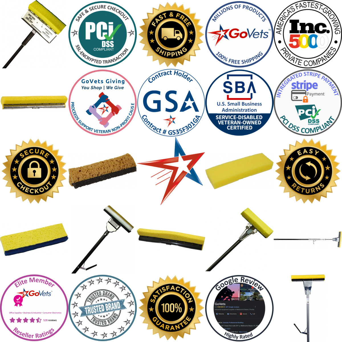 A selection of Sponge Mops and Sponge Mop Refills products on GoVets