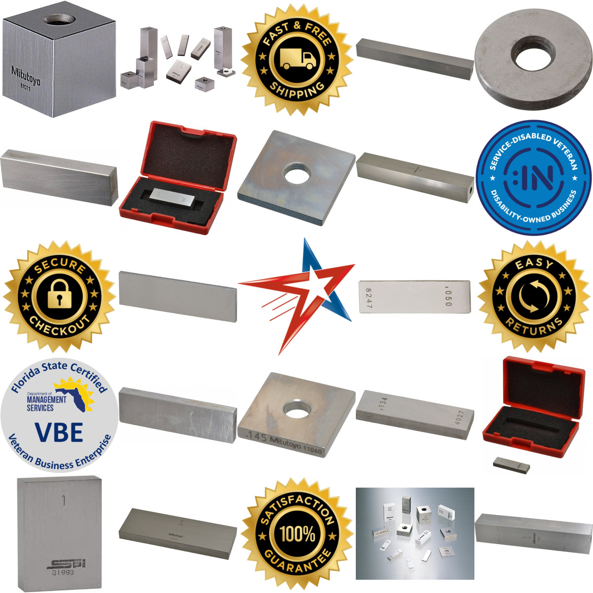 A selection of Gage Blocks and Spacers products on GoVets