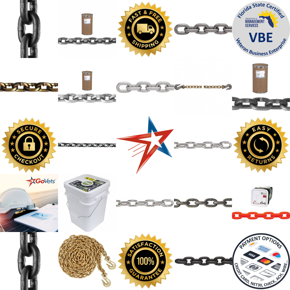 A selection of Welded Chain products on GoVets