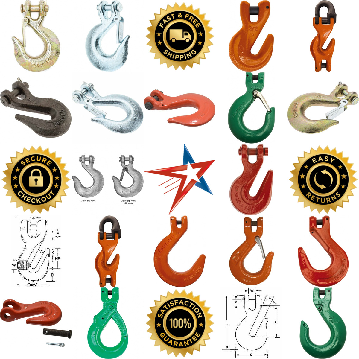 A selection of Clevis Hooks products on GoVets