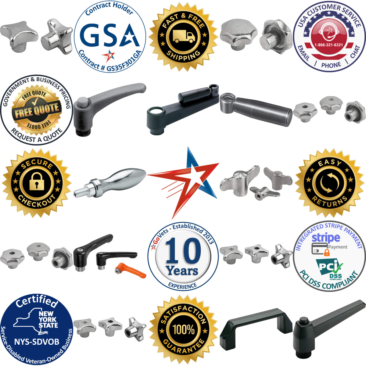 A selection of Clamp Grips and Stops products on GoVets