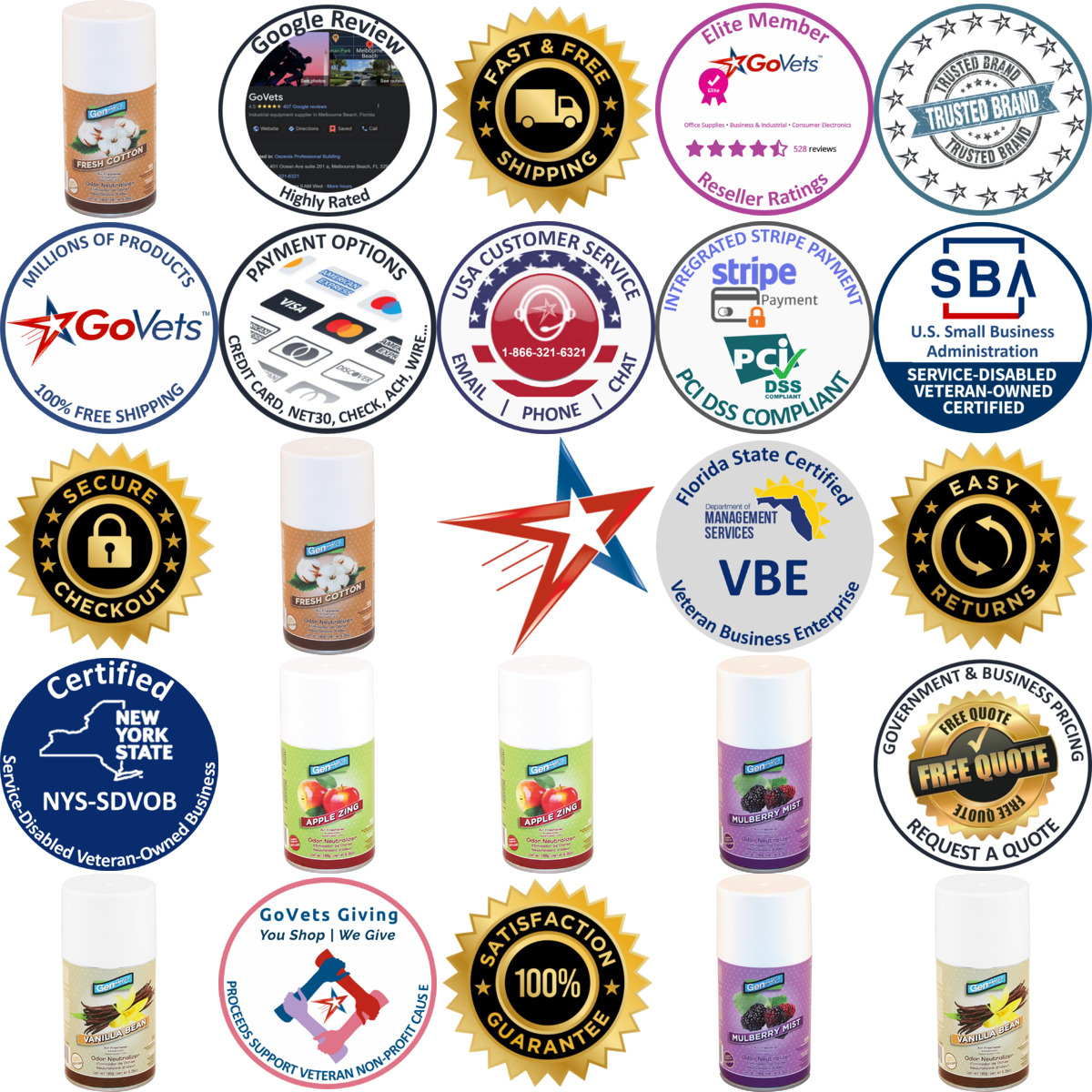 A selection of Impact Products inc. products on GoVets