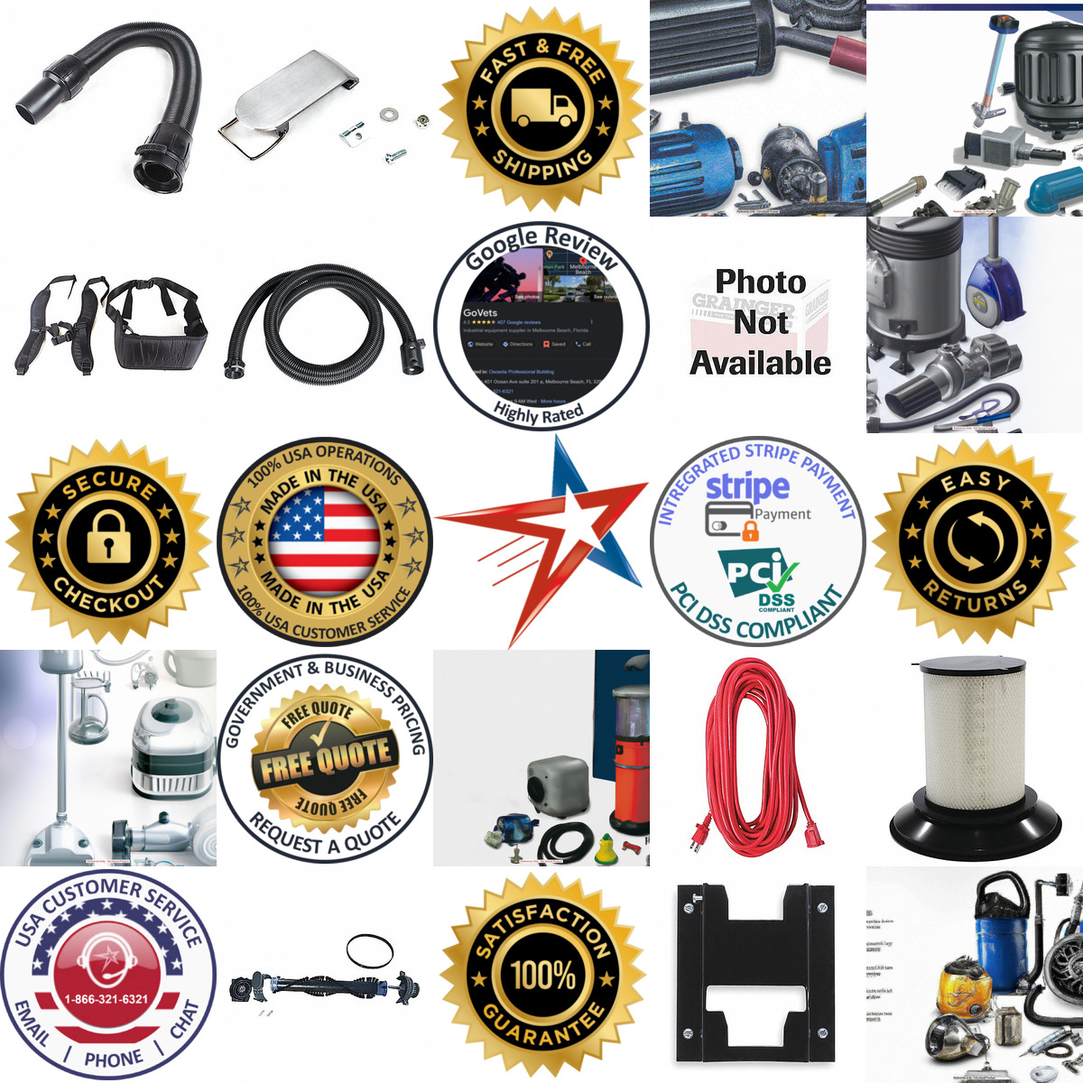 A selection of Vacuum Cleaner Accessories and Service Parts products on GoVets