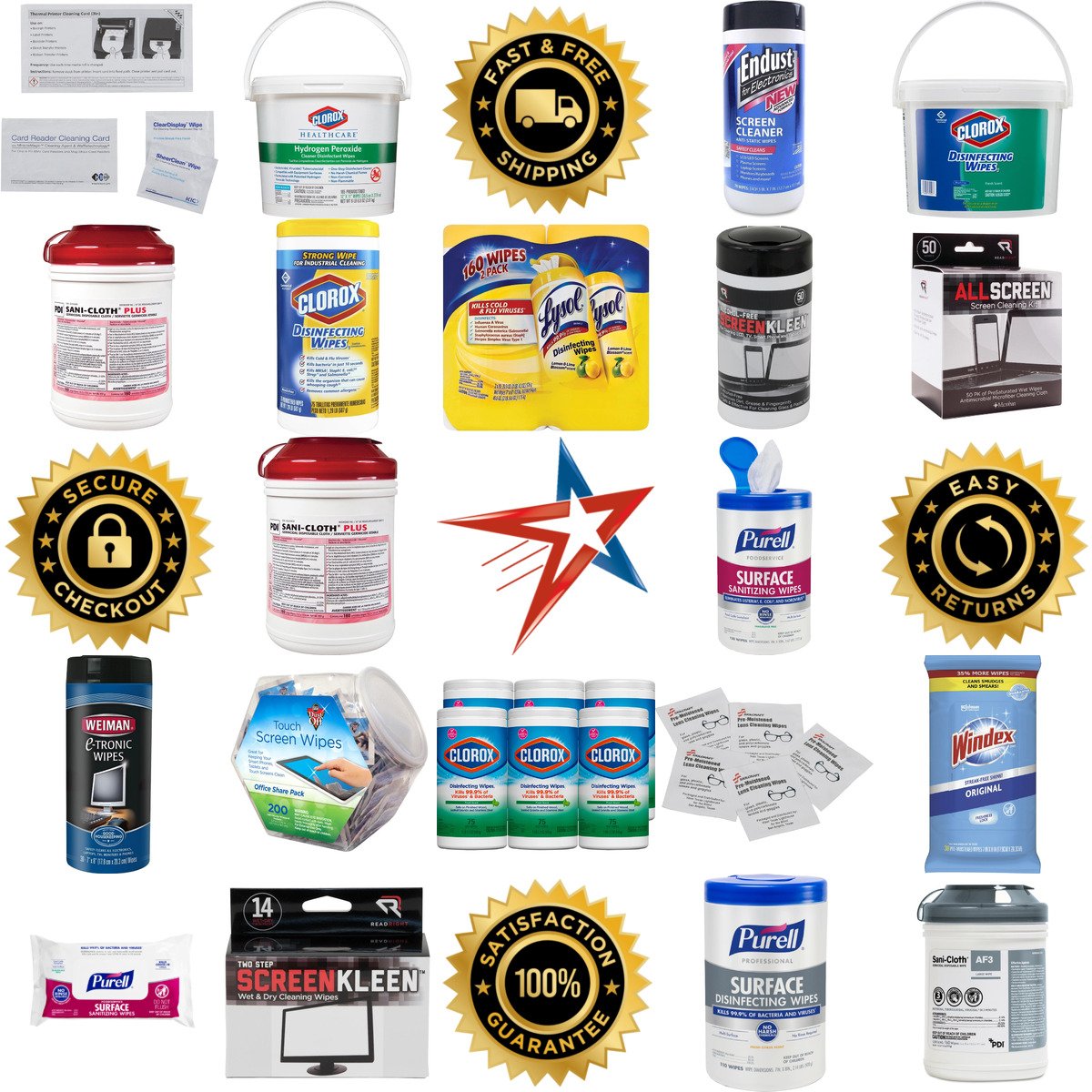 A selection of Cleaning Wipes products on GoVets