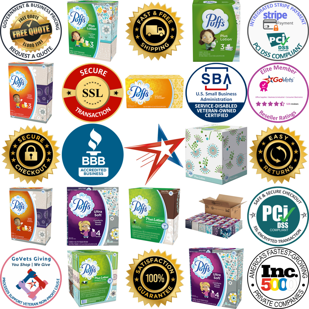 A selection of The Procter and Gamble Company products on GoVets