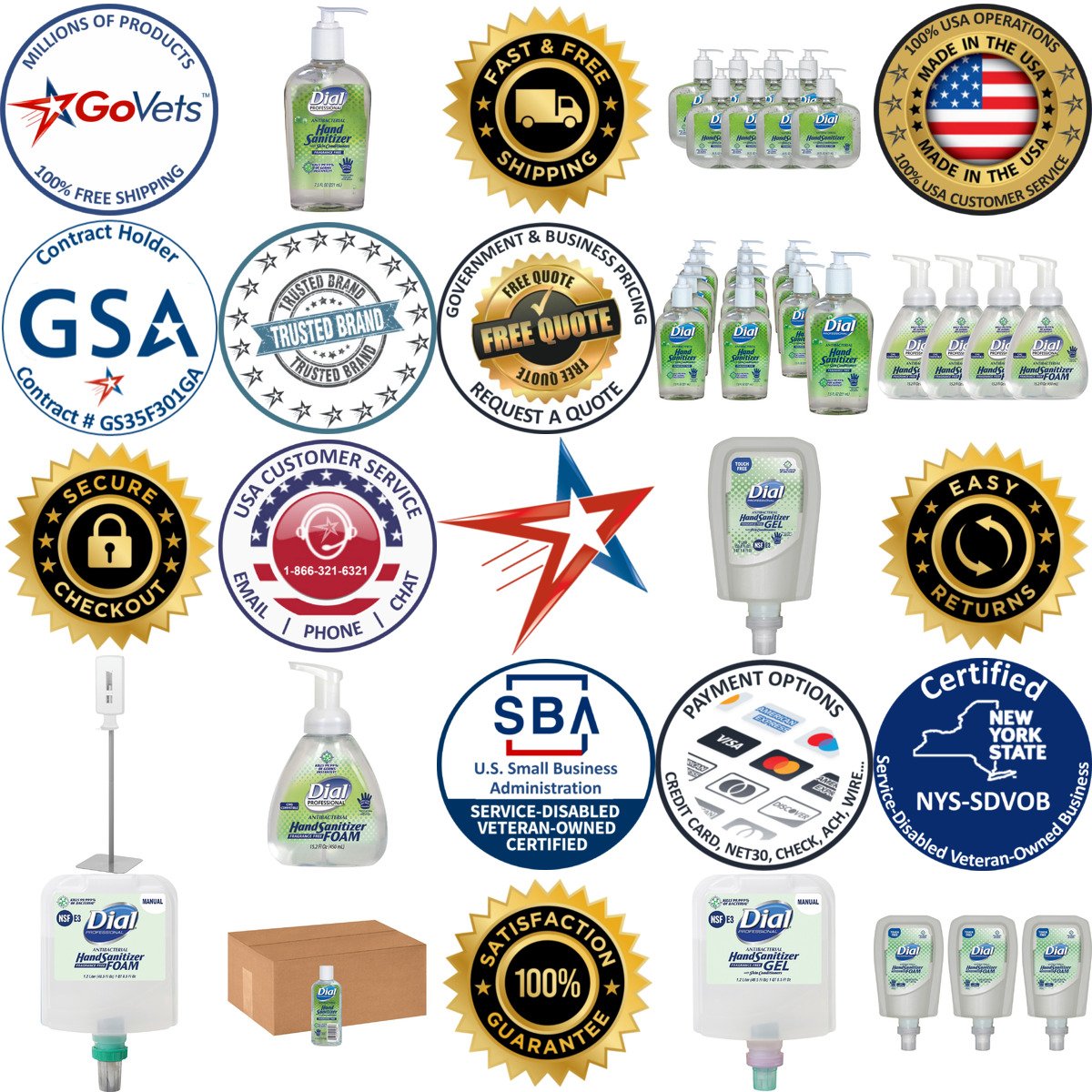 A selection of The Dial Corporation products on GoVets