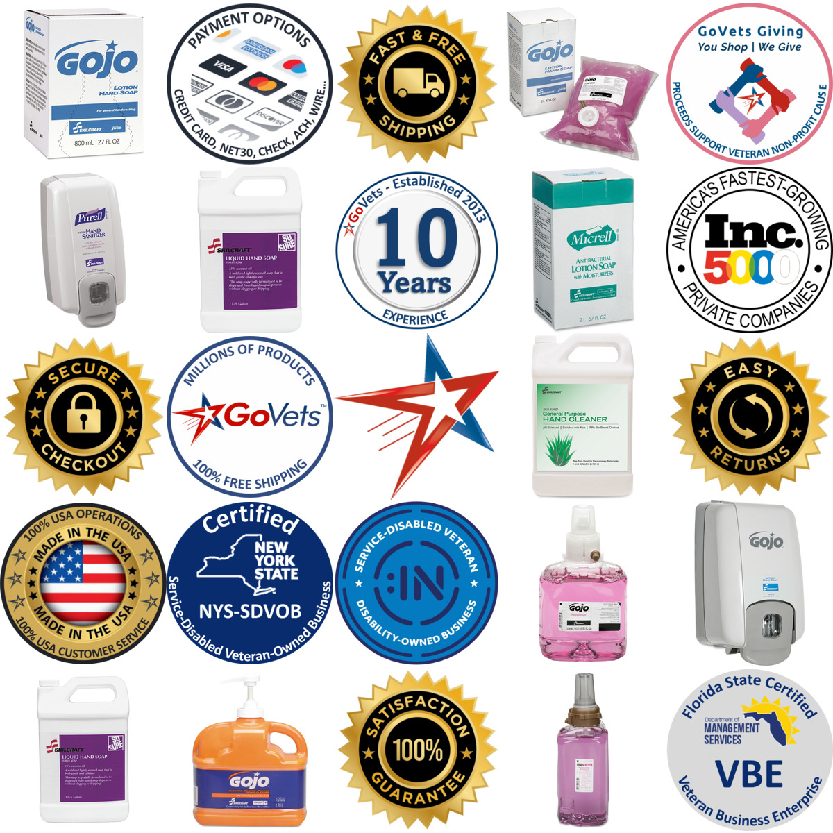 A selection of National Industries For The Blind products on GoVets