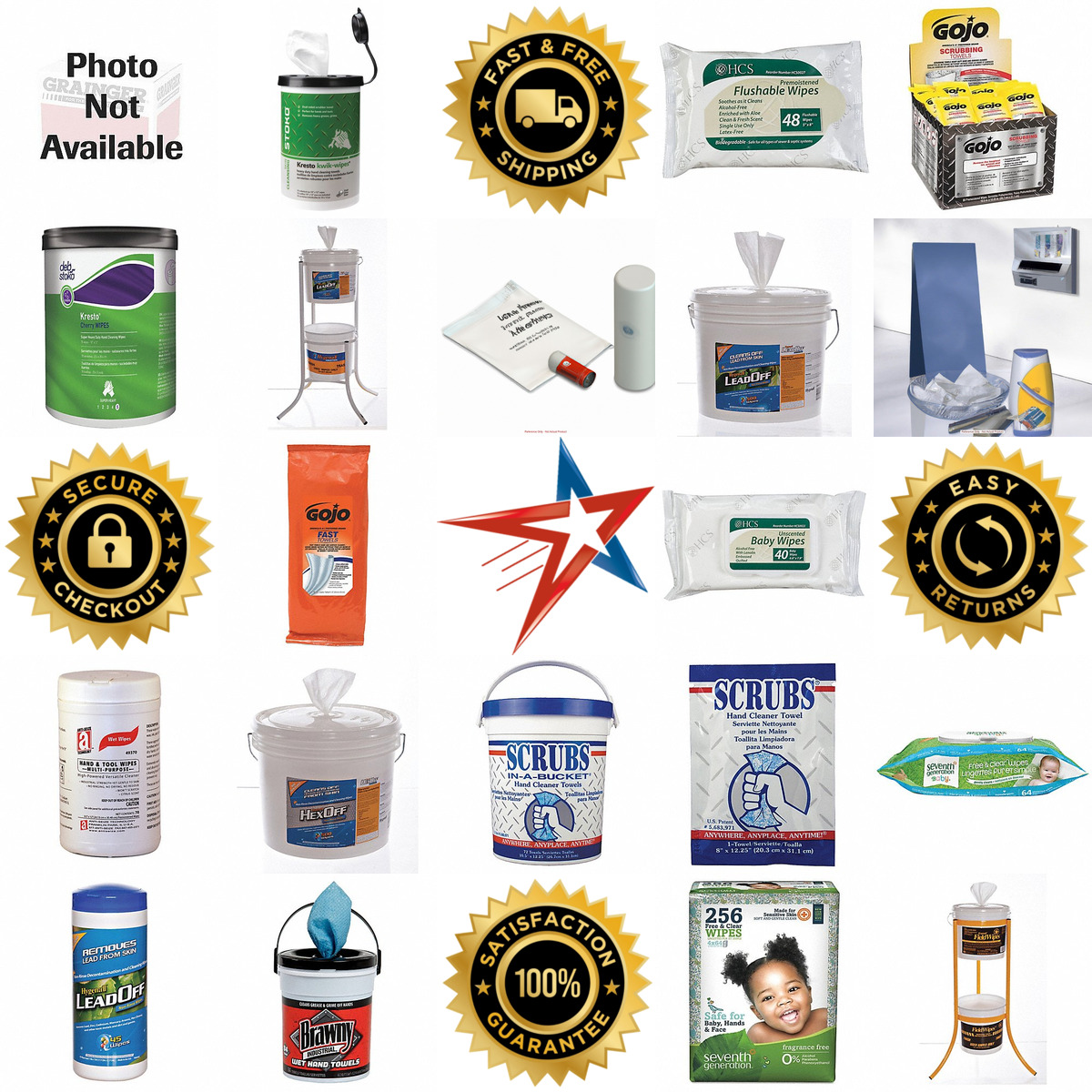 A selection of Body and Hand Wipes products on GoVets