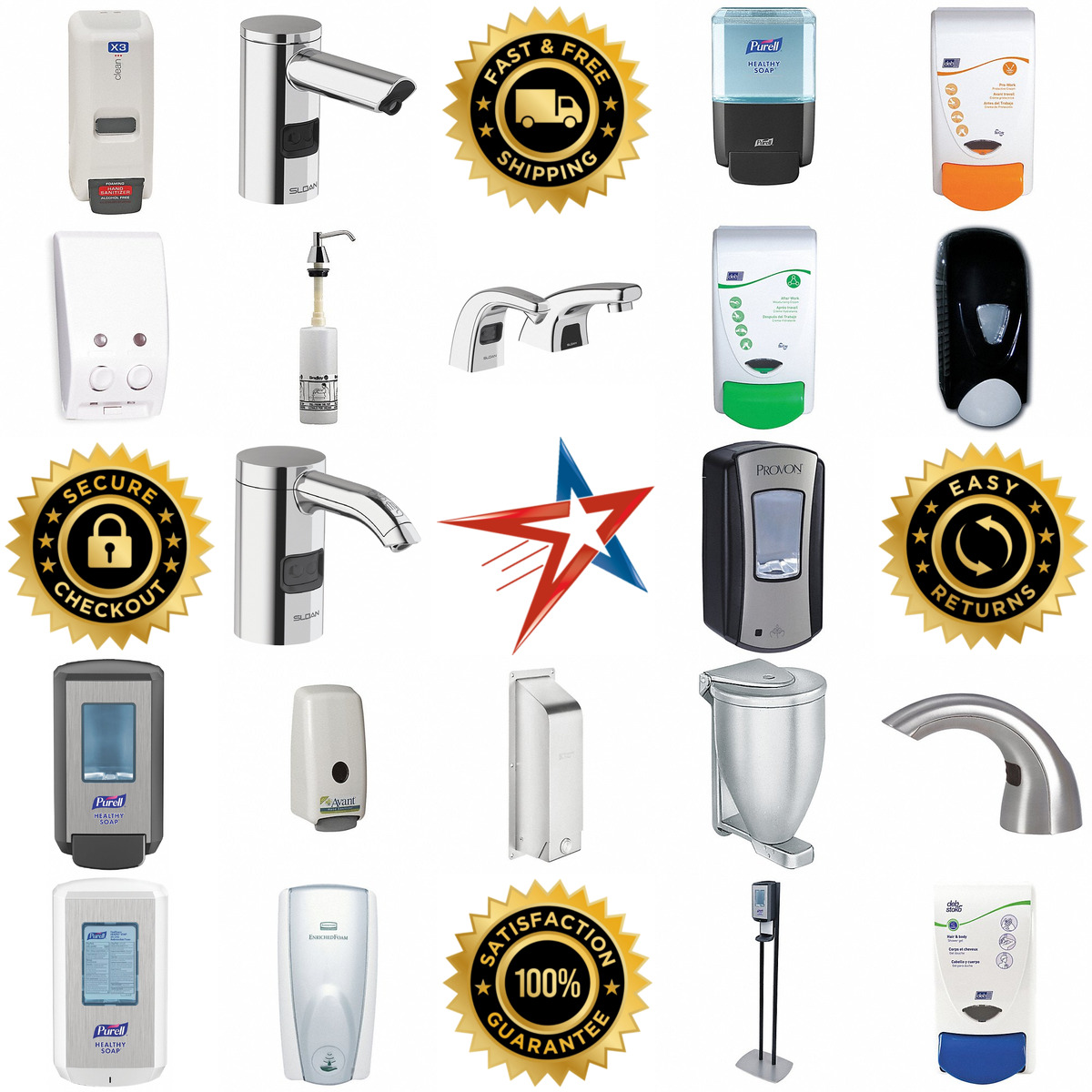 A selection of Hand Sanitizer Lotion and Soap Dispensers products on GoVets