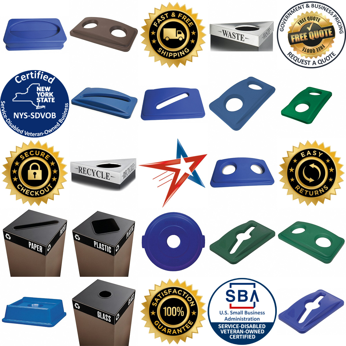 A selection of Recycling Container Tops products on GoVets