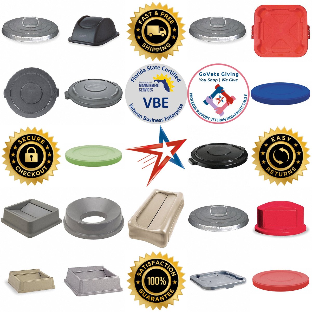 A selection of Trash Can Tops products on GoVets