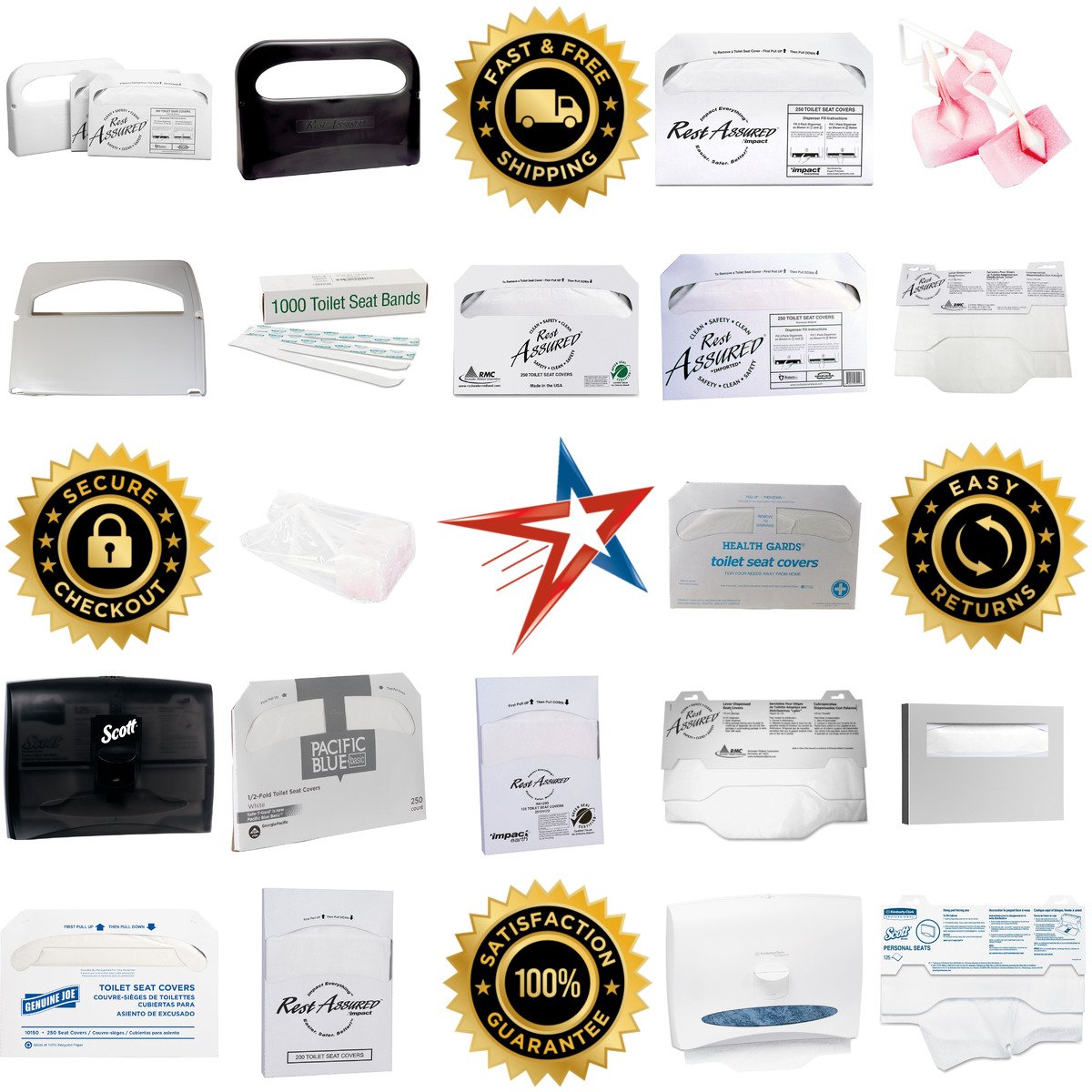 A selection of Toilet Seat Covers products on GoVets