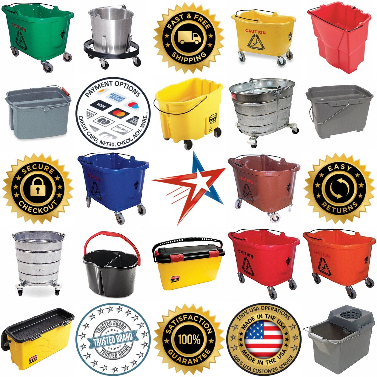 A selection of Mop Buckets and Pails products on GoVets