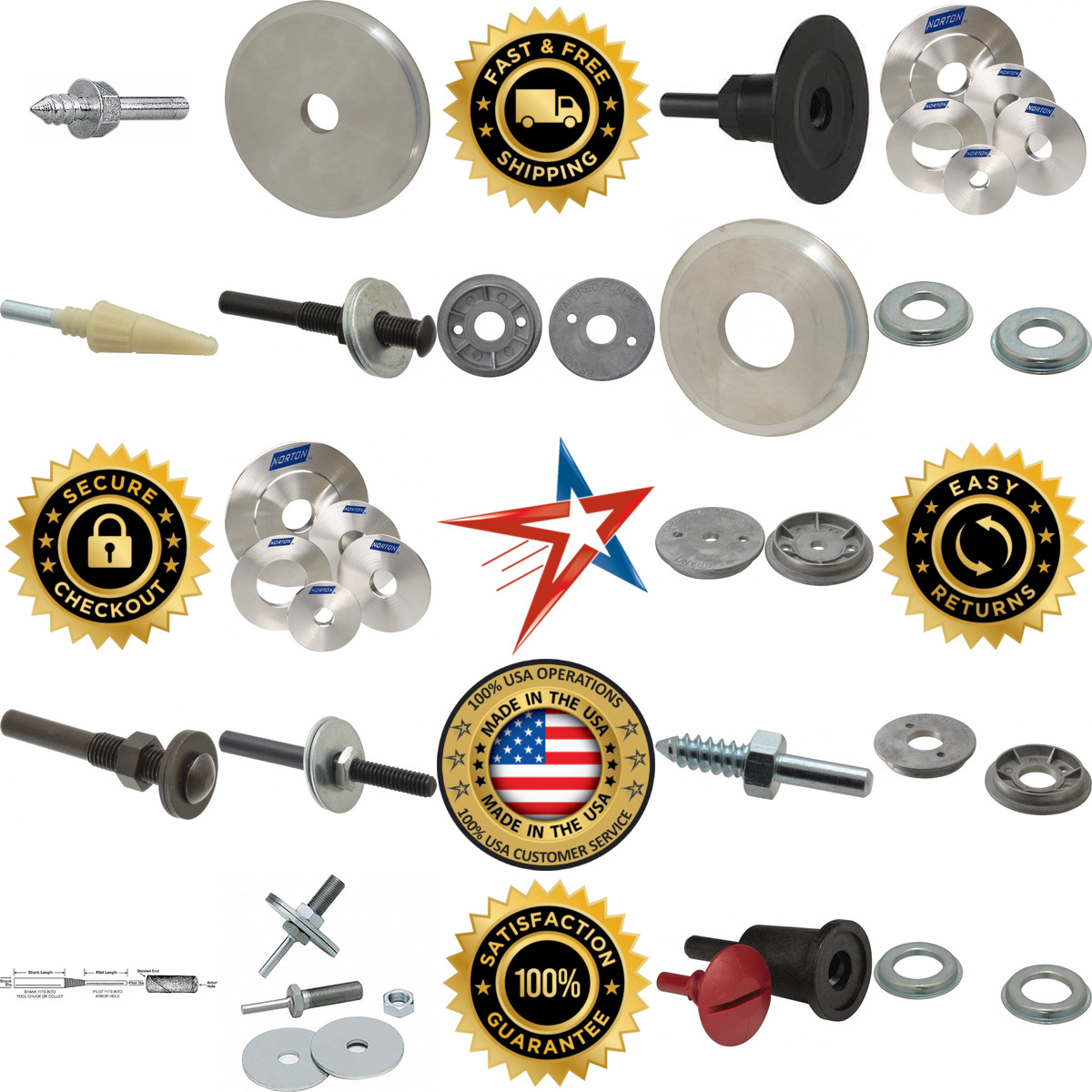 A selection of Deburring Wheel Hardware products on GoVets