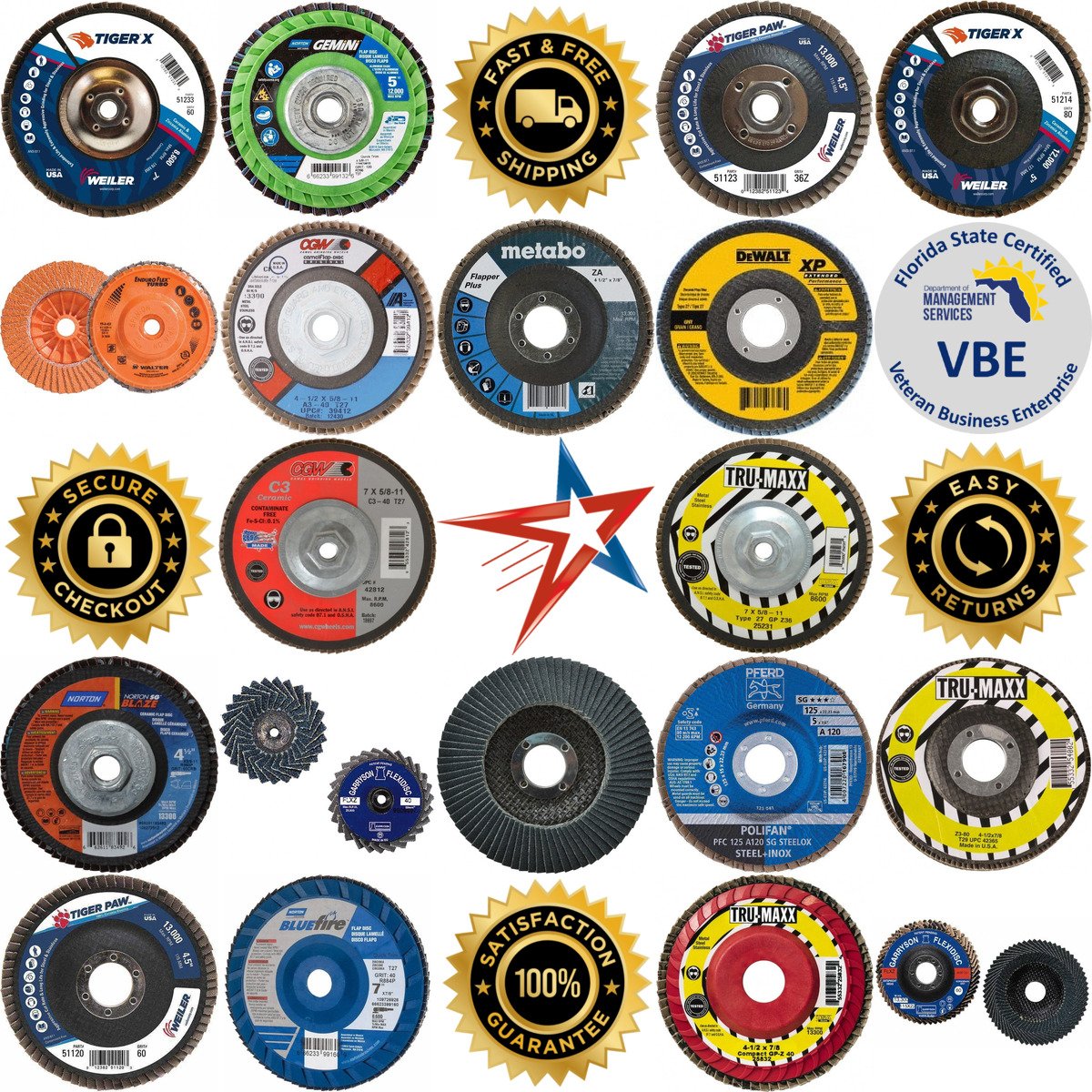 A selection of Flap Discs products on GoVets