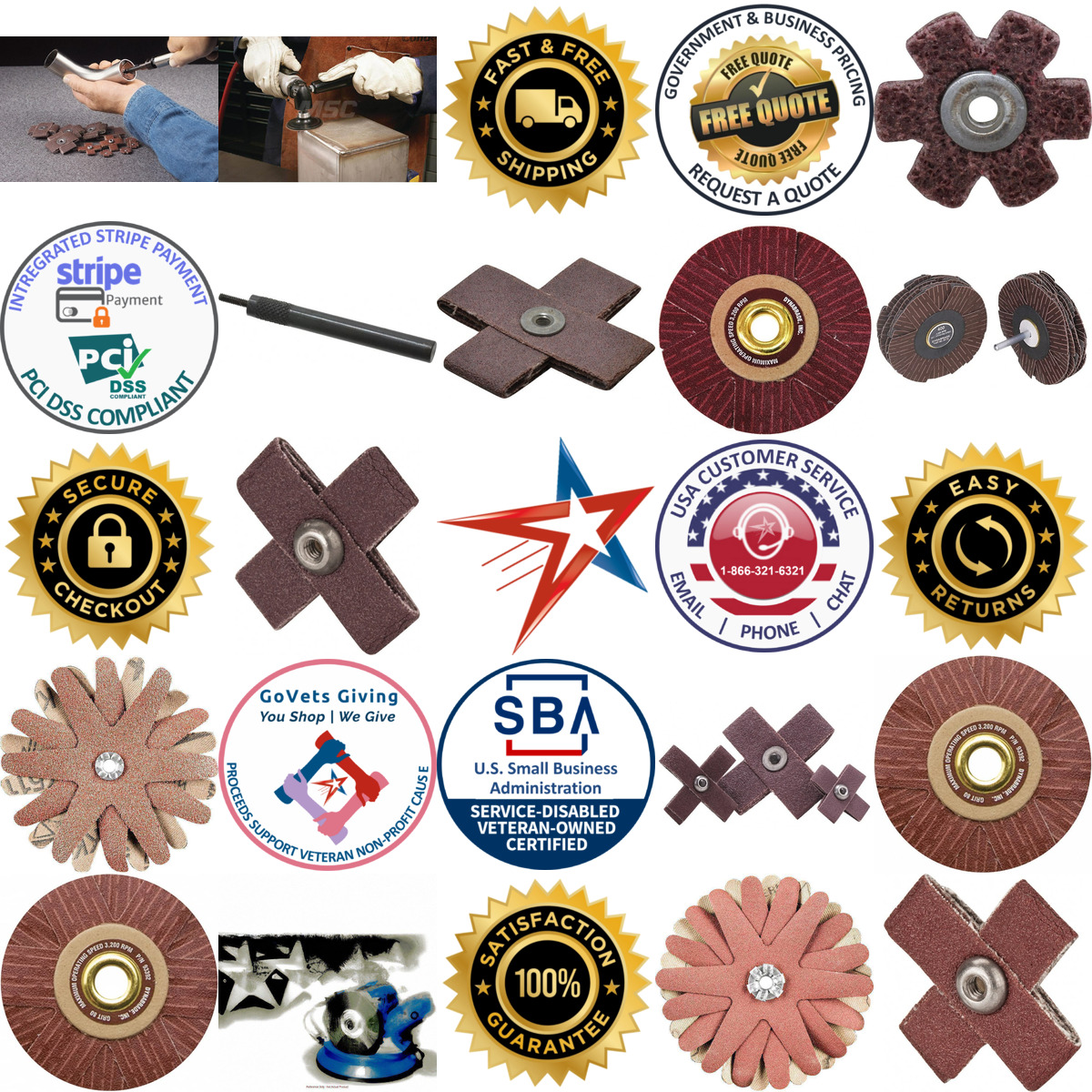 A selection of Specialty Abrasives products on GoVets