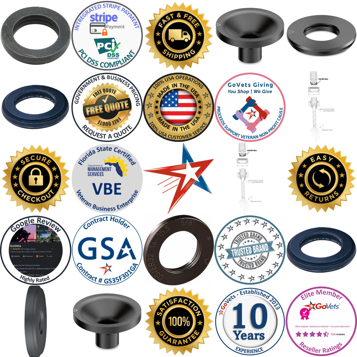 A selection of Collet Coolant Seals products on GoVets