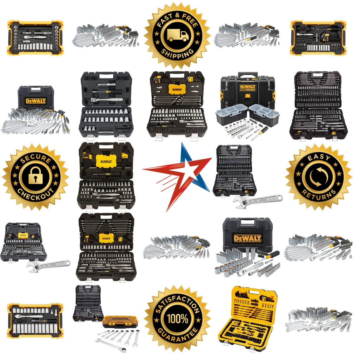 A selection of Dewalt products on GoVets