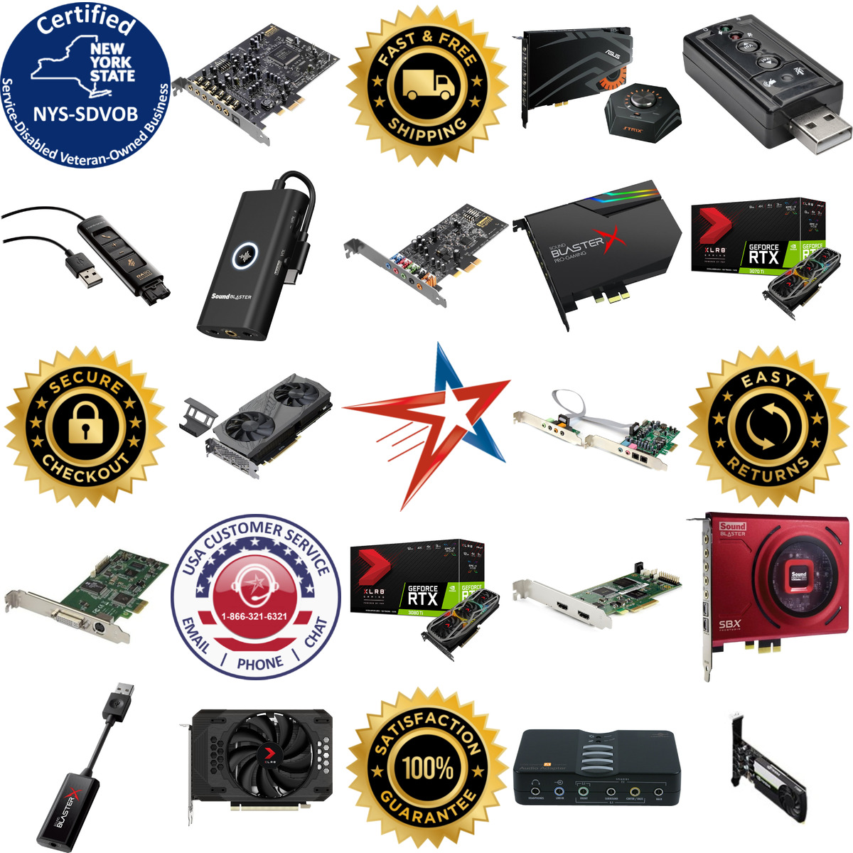 A selection of Graphic and Sound Cards products on GoVets