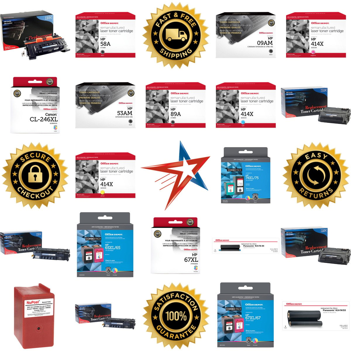 A selection of Office Depot products on GoVets