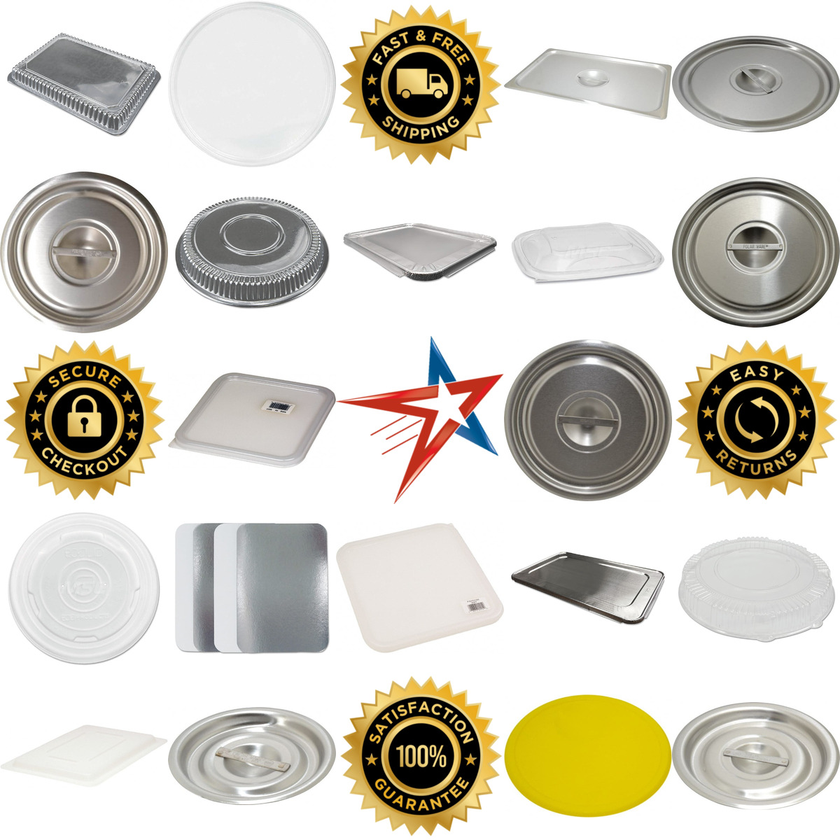 A selection of Food Container Lids products on GoVets