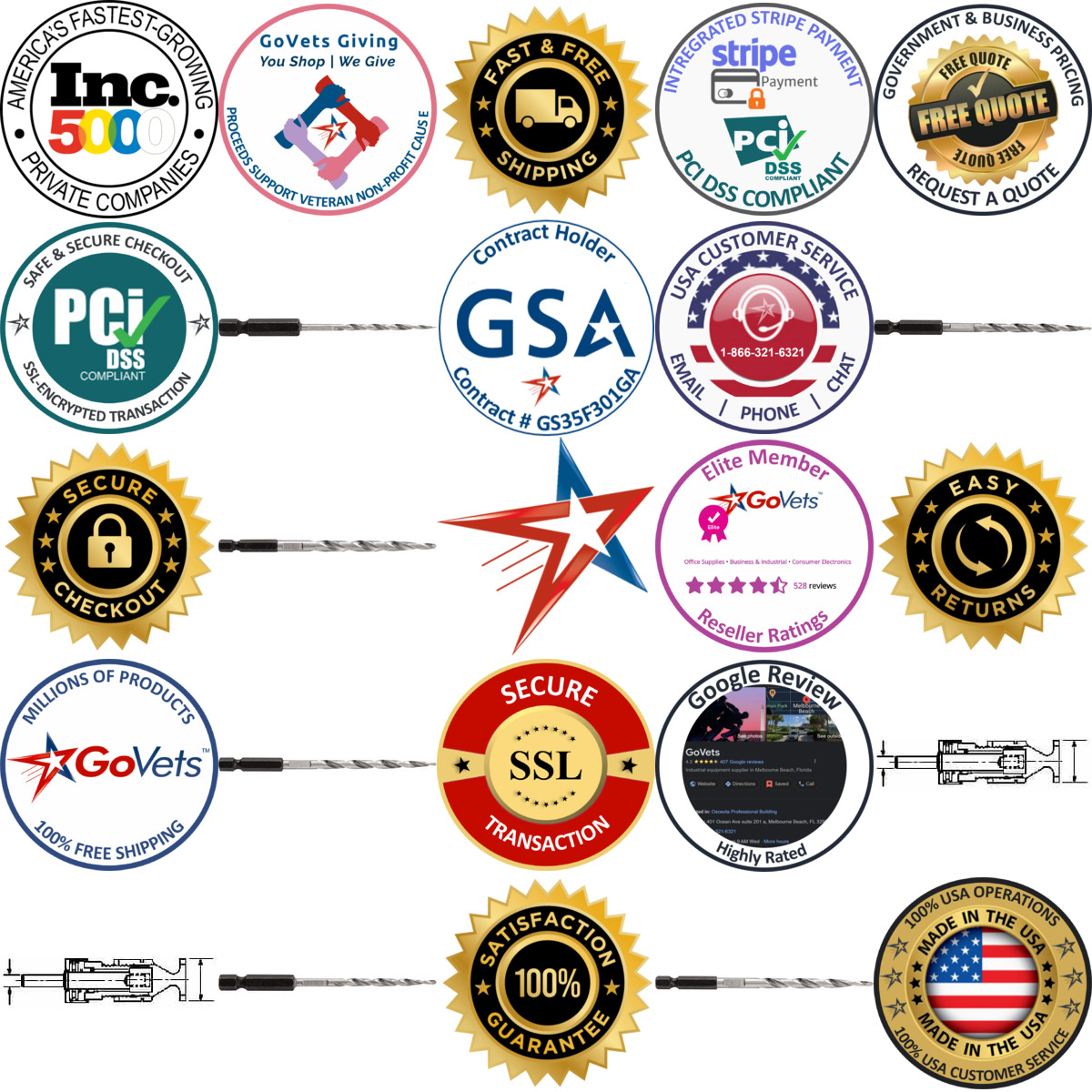 A selection of Countersink Replacement Parts products on GoVets