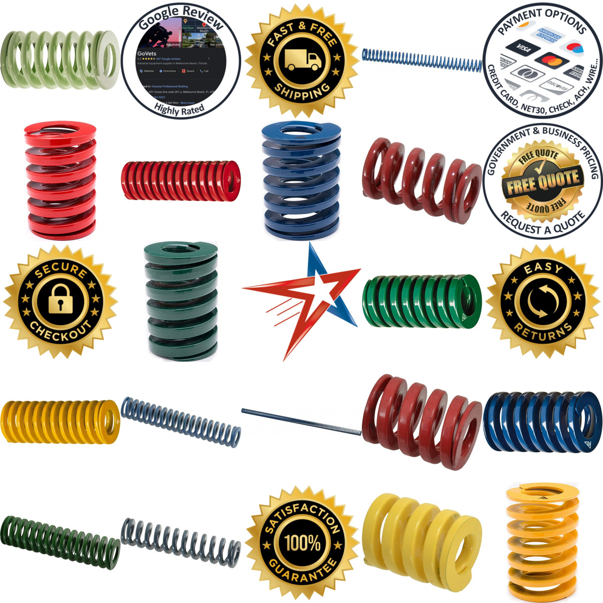 A selection of Die Springs products on GoVets