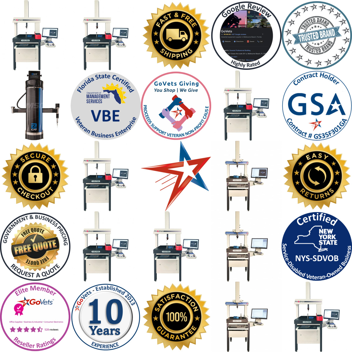 A selection of Coordinate Measuring Machines products on GoVets