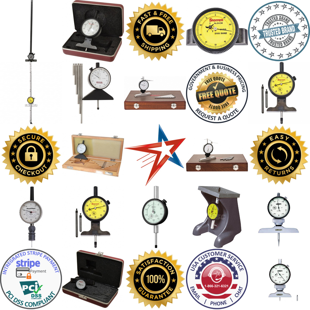 A selection of Dial Depth Gages products on GoVets