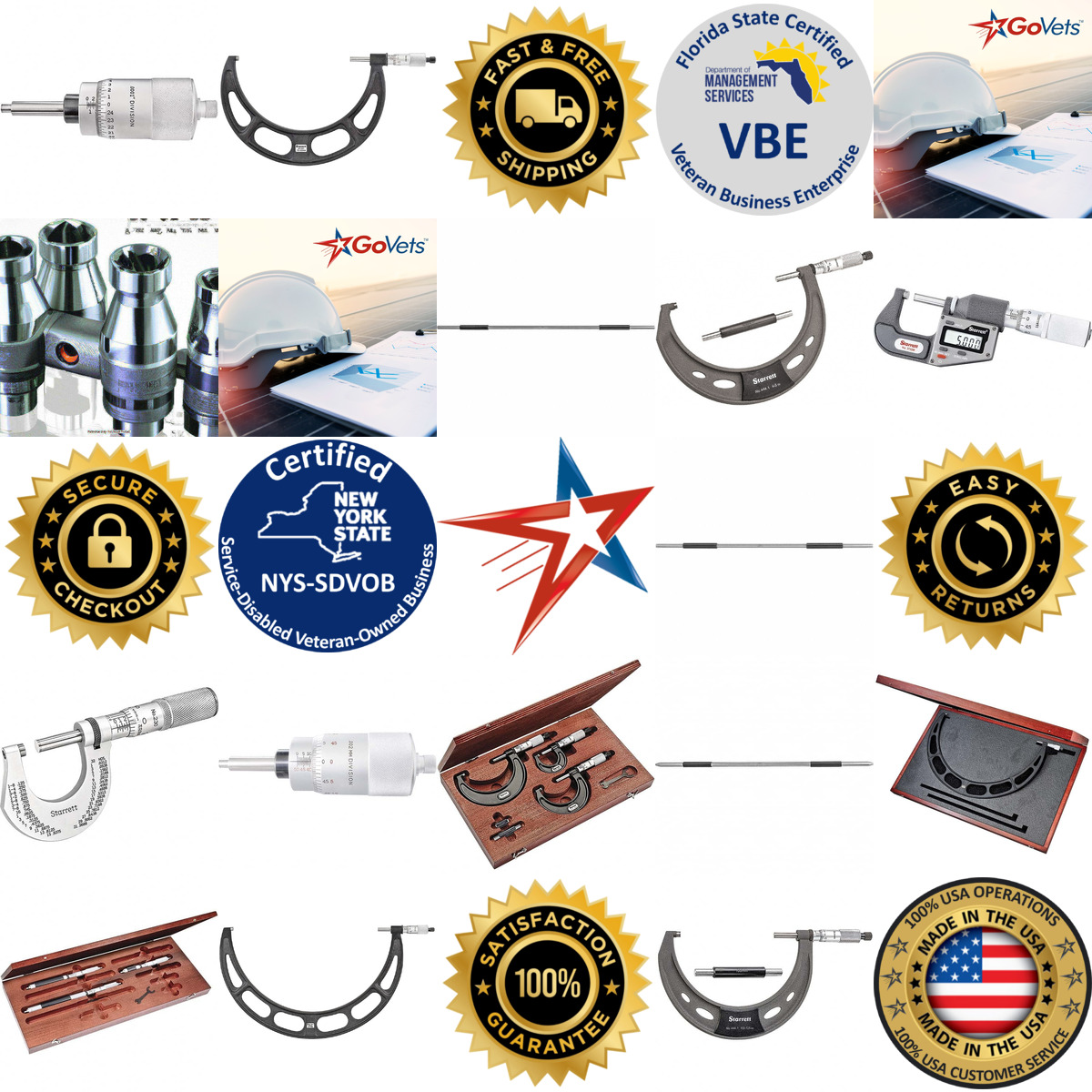 A selection of Starrett products on GoVets