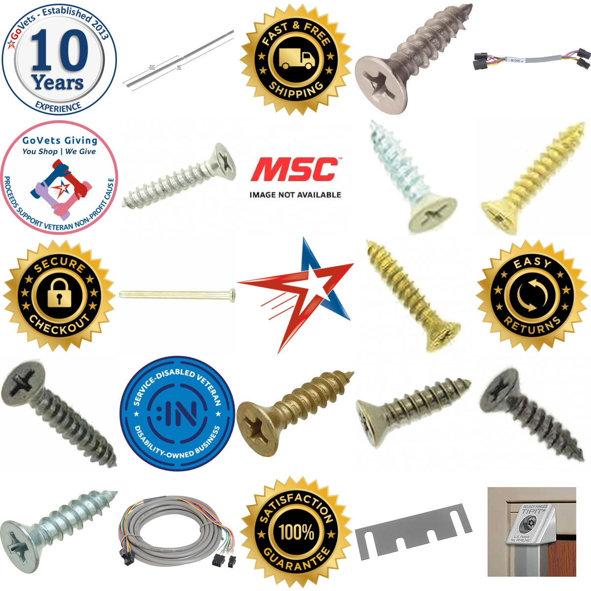 A selection of Hinge Hardware products on GoVets