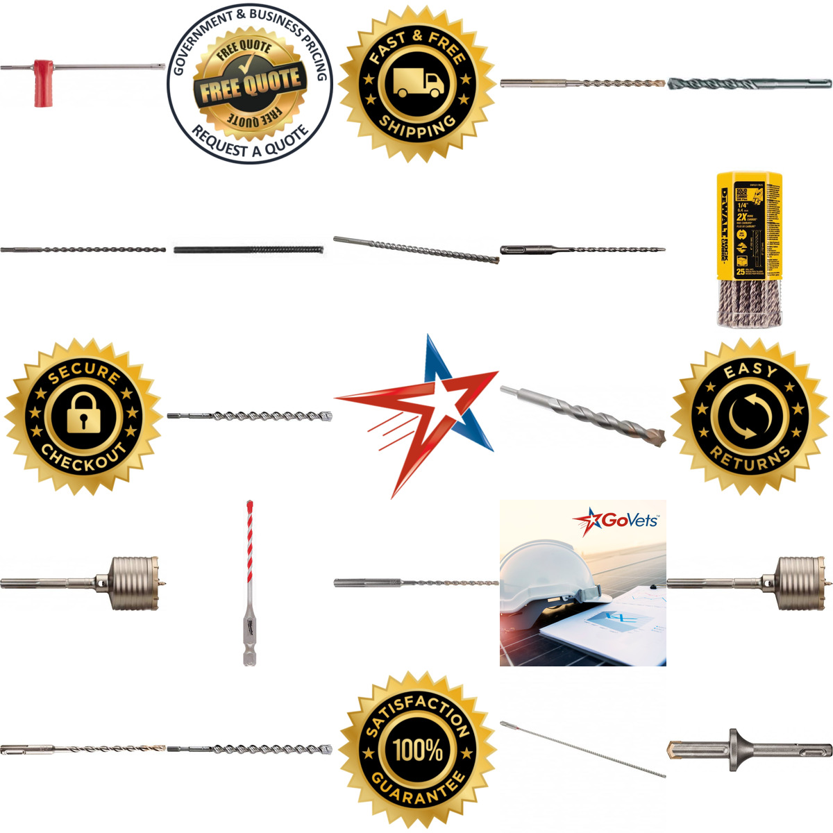 A selection of Rotary Drill Hammer Drill Bits products on GoVets