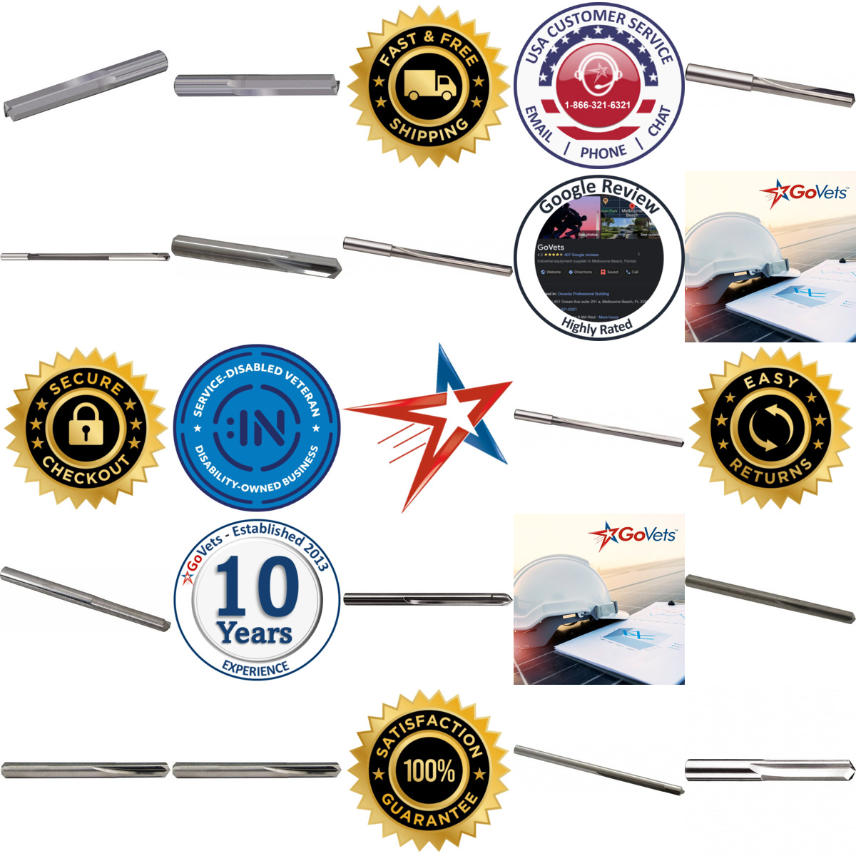 A selection of Straight Flute and Die Drill Bits products on GoVets