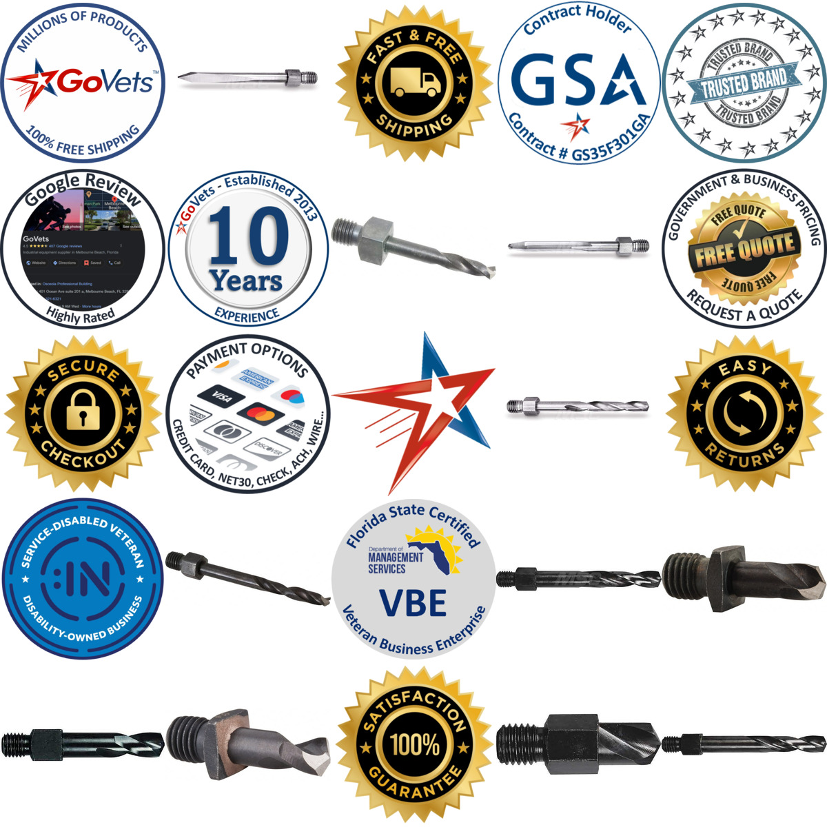 A selection of Threaded Shank Drill Bits products on GoVets