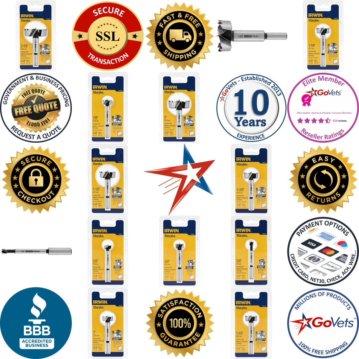 A selection of Forstner Drill Bits products on GoVets