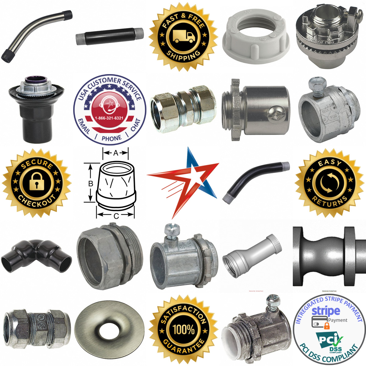 A selection of Metallic Conduit Fittings products on GoVets