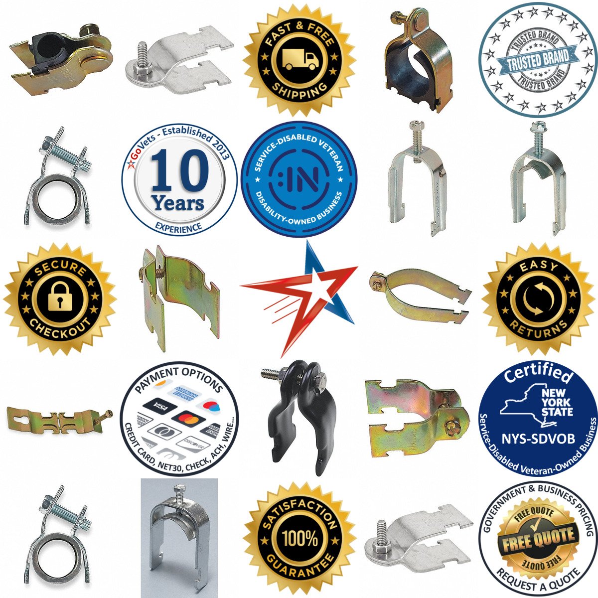 A selection of Strut Channel Clamps products on GoVets