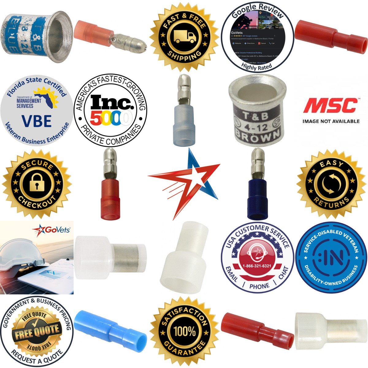 A selection of Bullet Connectors products on GoVets